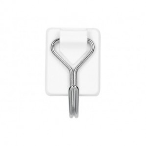 Ganci autoadesivi in filo metallico Tesa Powerstrips S bianco - conf. 3 pz - 57615-00001-00