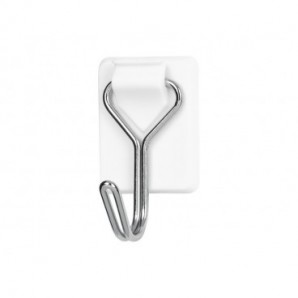 Ganci autoadesivi in filo metallico Tesa Powerstrips S bianco - conf. 3 pz - 57615-00001-00