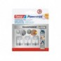 Ganci autoadesivi in filo metallico Tesa Powerstrips S trasparente - conf. 3 pz - 58620-00001-00