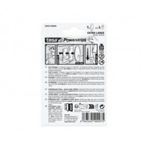 Ganci autoadesivi XL Tesa Powerstrips bianco - 3,8x10,5 cm ovali - 59025-00001-00