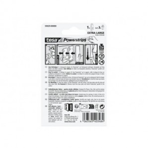 Ganci autoadesivi XL Tesa Powerstrips bianco - 3x9,4 cm rettangolari - 59029-00001-00
