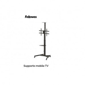 Supporto TV mobile Fellowes regolabile 91×68,3×213,8 cm - nero 100136877
