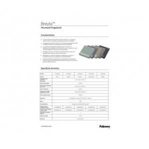 Tappetino mouse con poggiapolso Fellowes Breyta - antibatterico Microban 24×20 cm - nero - 100142555