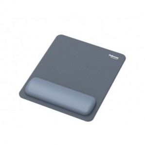 Tappetino mouse con poggiapolso Fellowes Breyta - antibatterico Microban 24×20 cm - blu marino - 100142557