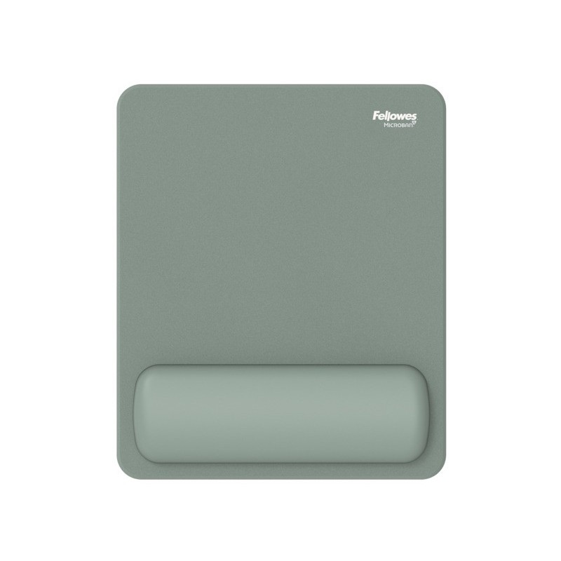 Tappetino mouse con poggiapolso Fellowes Breyta - antibatterico Microban 24×20 cm - salvia - 100142558