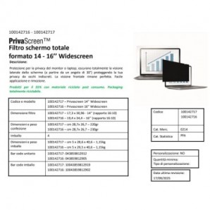 Filtro privacy Fellowes PrivaScreen 14,0'' widescreen 31×17,5 cm (16:10) - 100142717