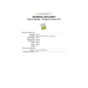 Buste a soffietto Q-Connect a perforazione universale A4 PVC trasparente - conf. 5 pezzi - KF00138