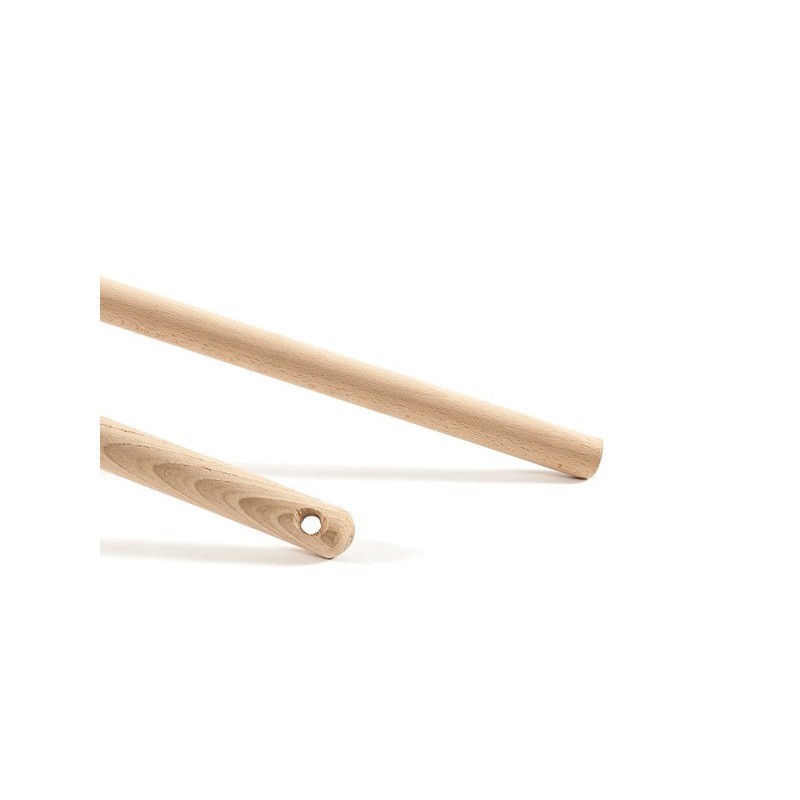 Manico di scopa Perfetto Woody Spazzina in faggio grezzo - 150 cm 0035