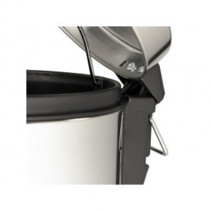Bidone in acciaio inox con pedale Perfetto e vaschetta estraibile da 20 L ''Premium'' Ø 34x H.44,5 cm - 0447 - 0448