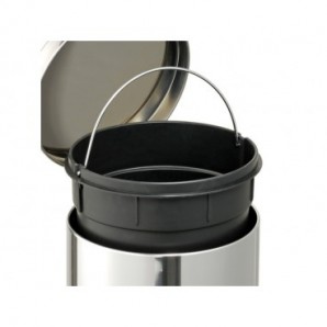Bidone in acciaio inox con pedale Perfetto e vaschetta estraibile da 20 L ''Premium'' Ø 34x H.44,5 cm - 0447 - 0448