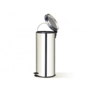 Bidone in acciaio inox con pedale Perfetto e vaschetta estraibile da 30 L ''Premium'' 32x29,2x H.65,3 cm - 0449 -