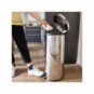 Bidone in acciaio inox con pedale Perfetto e vaschetta estraibile da 30 L ''Premium'' 32x29,2x H.65,3 cm - 0449 -