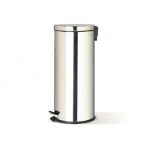 Bidone in acciaio inox con pedale Perfetto e vaschetta estraibile da 30 L ''Premium'' 32x29,2x H.65,3 cm - 0449 -