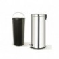 Bidone in acciaio inox con pedale Perfetto e vaschetta estraibile da 30 L ''Premium'' 32x29,2x H.65,3 cm - 0449 -