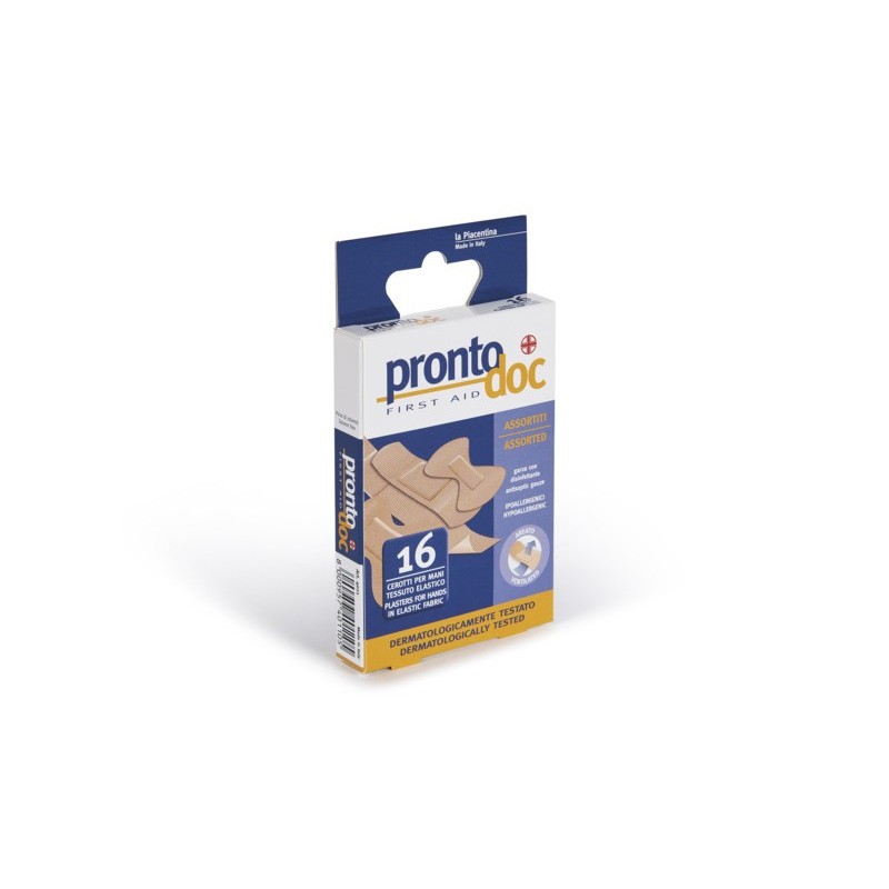 Cerotti per le mani in tela elastica in astuccio da 16 pezzi assortiti 4011