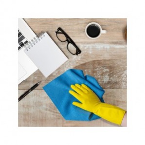 Panno in microfibra PU Perfetto Flash 34x36 cm - colore blu - conf. 5 pezzi 26590