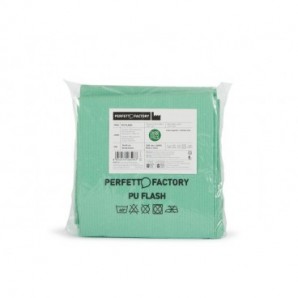 Panno in microfibra PU Perfetto Flash 34x36 cm - colore verde - conf. 5 pezzi 26593