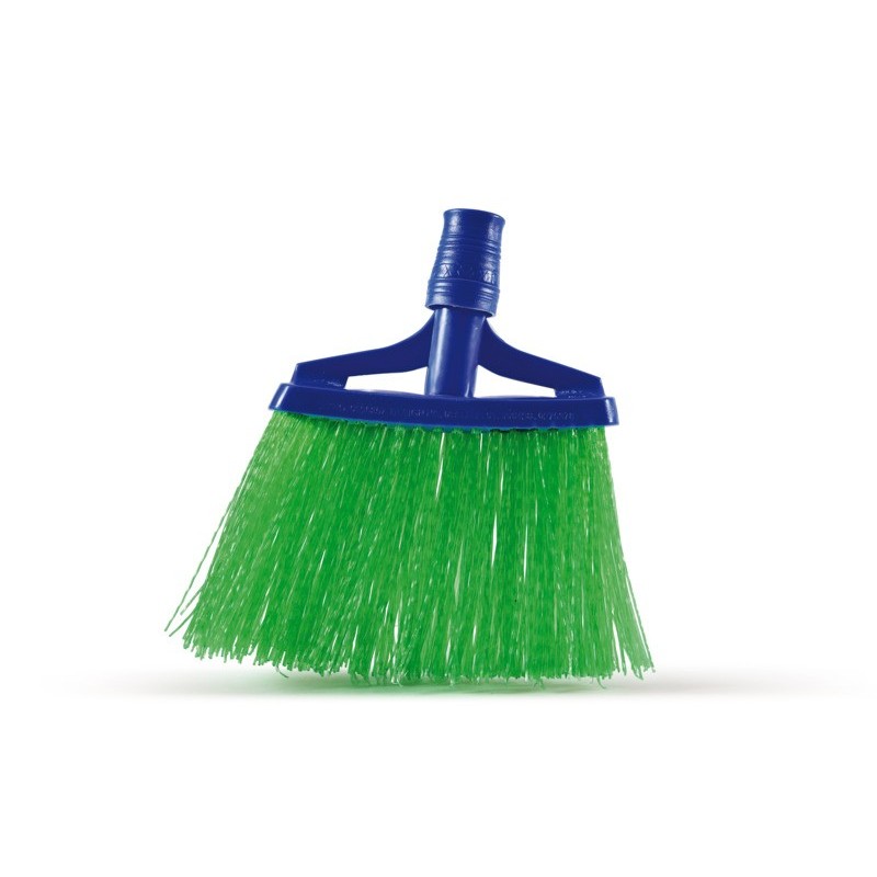 Scopa per esterni con filato in PP Perfetto DS-3 26x4x28 cm verde/blu 0004A