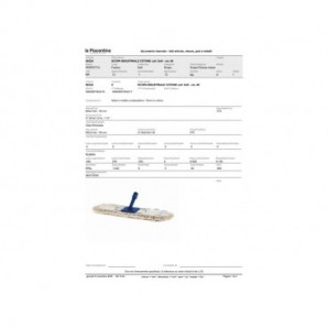 Scopa industriale in cotone Perfetto 60 cm - frange lavabili 0022A