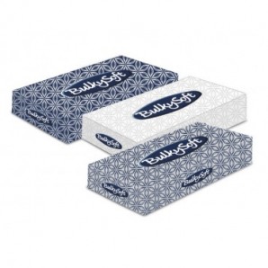 Veline cosmetiche Bulkysoft Classic bianche cellulosa 21x21 cm conf. 40x100 pz 2 veli - 68100
