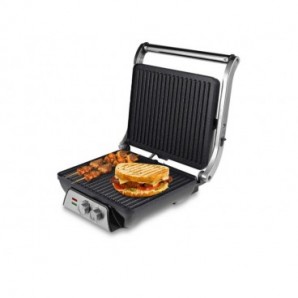 Sandwichera 4 fette Sogo apertura 180° copertura acciaio inox 2000 W SAN-SS-7137