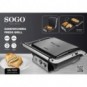 Sandwichera 4 fette Sogo apertura 180° copertura acciaio inox 2000 W SAN-SS-7137