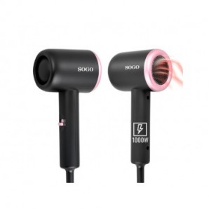 Mini asciugacapelli da viaggio Sogo a 2 velocità 1.000 W SEC-SS-3710