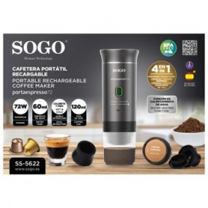 Macchina del caffè portatile ricaricabile Sogo 4in1 CAF-SS-5622