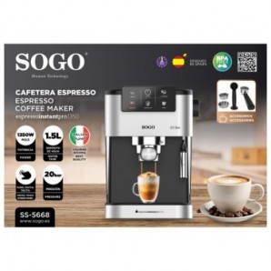 Macchina per caffe' digitale Sogo compatibile Nespresso e caffe' macinato 20Bar - CAF-SS-5668
