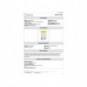 Contenitore mobile a pedale Medial Contitop 90L in PP bianco-giallo 115596