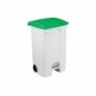 Contenitore mobile a pedale Medial Contitop 90L in PP bianco-verde 115598