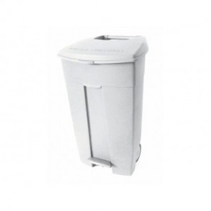 Contenitore mobile a pedale Medial Contiplast 120L in PP bianco 102534