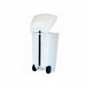 Contenitore mobile a pedale Medial Contiplast 120L in PP bianco 102534