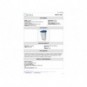 Contenitore mobile a pedale Medial Contiplast 120L in PP bianco-blu 102535