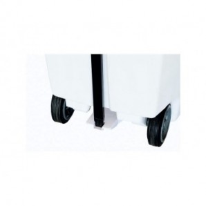 Contenitore mobile a pedale Medial Contiplast 120L in PP bianco-giallo 102536