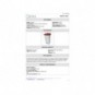 Contenitore mobile a pedale Medial Contiplast 120L in PP bianco-rosso 102537