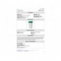 Contenitore mobile a pedale Medial Contiplast 120L in PP bianco-verde 102538