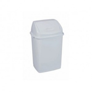 Pattumiera con coperchio basculante bianco Medial Rif basic 290x235x460mm/18L - 909018
