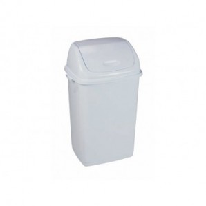 Pattumiera con coperchio basculante bianco Medial Rif basic 420x330x680mm/50L - 909050