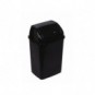 Pattumiera nera con coperchio basculante nero Medial Rif basic 360x290x560mm/35L 909536