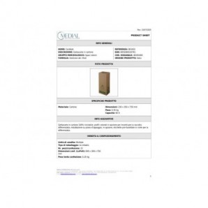Gettacarte per la raccolta differenziata Medial Cardbob in cartone 60L 801002