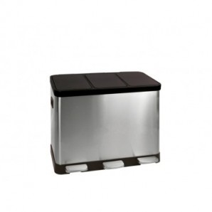 Pattumiera a pedale per la raccolta differenziata Medial Multiflux 2x30L 495x459x636mm - 112500