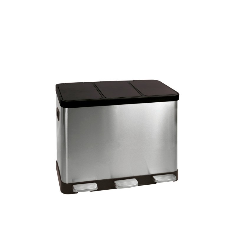 Pattumiera a pedale per la raccolta differenziata Medial Multiflux 2x30L 495x459x636mm - 112500