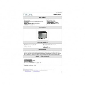 Pattumiera a pedale per la raccolta differenziata Medial Multiflux 2x30L 495x459x636mm - 112500
