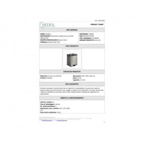 Pattumiera a pedale per la raccolta differenziata Medial Multiflux 3x15L 585x370x430mm - 106505