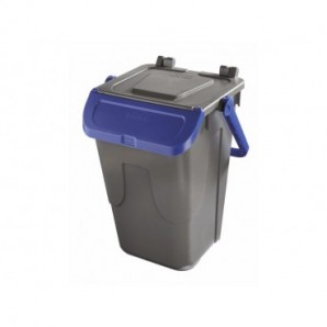 Bidone con sportello a becco in PP Medial Duck 35L grigio-blu 720115