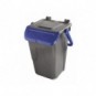 Bidone con sportello a becco in PP Medial Duck 35L grigio-blu 720115