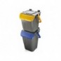 Bidone con sportello a becco in PP Medial Duck 35L grigio-giallo 720116