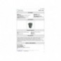 Bidone con sportello a becco in PP Medial Duck 35L grigio-verde 720118