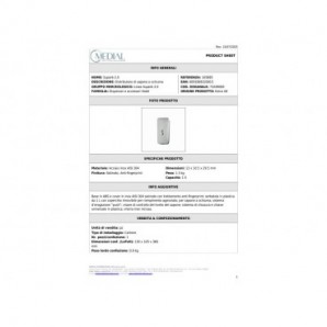 Distributore Medial Superb 2.0 118x95x260mm 1L inox di sapone a schiuma 105885